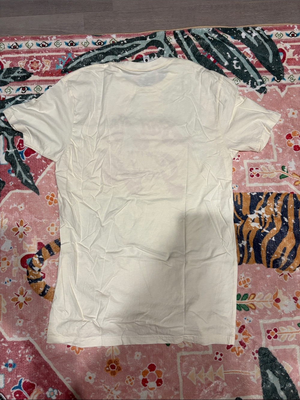 Next Level Apparel Cream Tee with Orange Retro Script - Picture 3 of 4